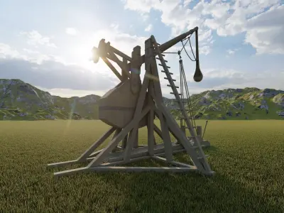 Medieval Catapult 3D model buy