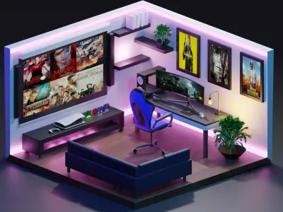 room gaming 3D model
