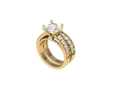 Wedding Ring  3D print model 445