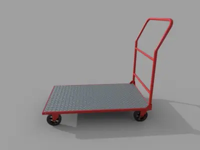 Platform Trolley A Low-poly 3D model