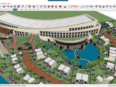 Sketchup Recreational Tourism building B7 3D model