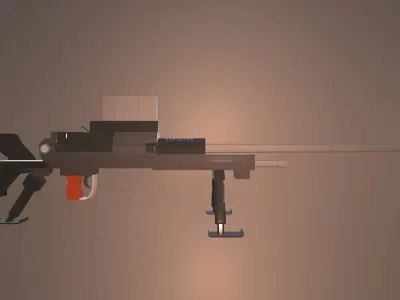 WWII Low Poly Weapons Pack Low-poly 3D model