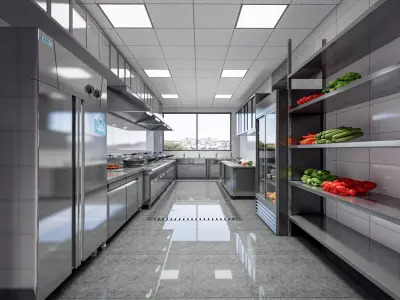 Commercial Kitchen 7 3D model purchase