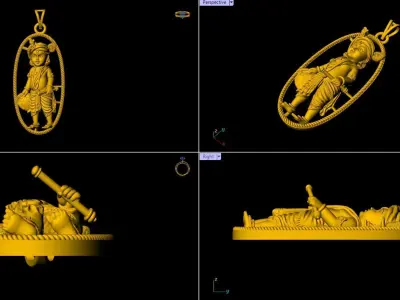 Gopal Pendant - 0094 3D print model