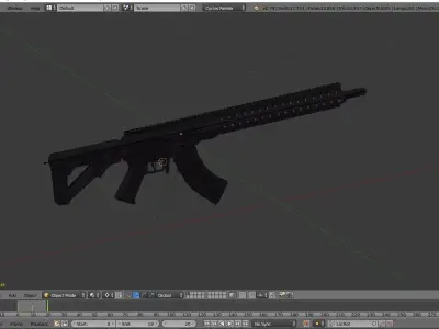 MK47 Mutant Low-poly 3D model