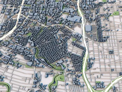 Part of San Antonio Bexar County Texas United States  3D model