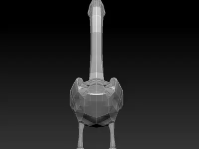 3D DUCK - LOWPOLY goose Low-poly 3D model