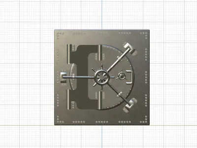 Steel Door of vault 3D model