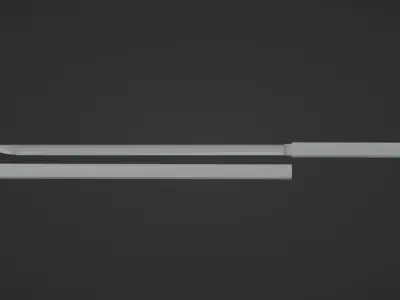 Stylized Low Poly Katana Naruto Anime Style 3D model