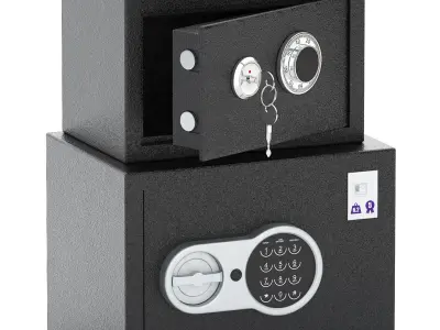 mechanical combination safe 3D model