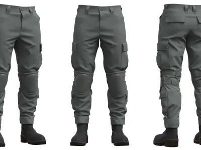 Military Tactical Combat Pants - Marvelous Designer 3D model