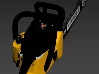 Professional Gasoline Chainsaw 3D model
