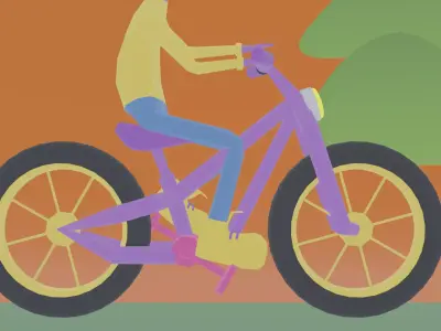Low Poly Bike bicycle 3D model