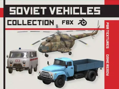 Soviet Vehicles 3D Model Pack