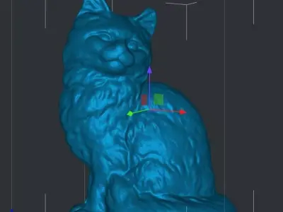 Cat figure statue  3D print model