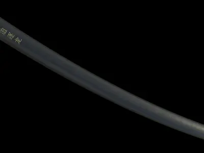 Katana Samurai Sword with Stand Low-poly 3D model