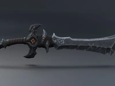 Low Poly Pbr Sword Low-poly 3D model
