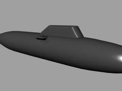 Russian Submarine 3D model 3D model