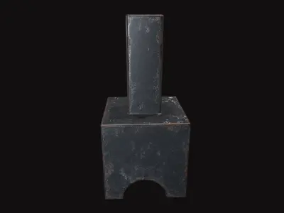 Medieval Hardie Hole Tool V01 Low-poly 3D model