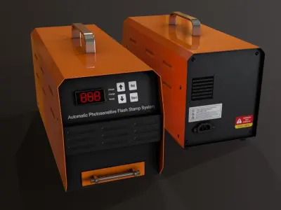 Automatic Flash Stamp Machine - Seal Maker -  V2 Low-poly 3D model