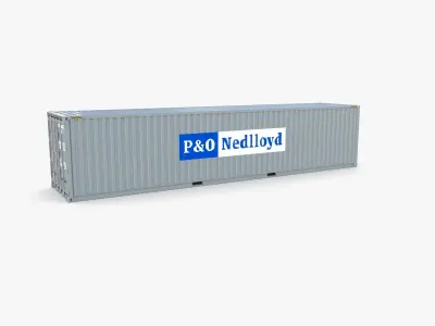 40ft Shipping Container PO Nedlloyd v2 3D model
