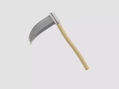 Scythe 3d model Low-poly 3D model