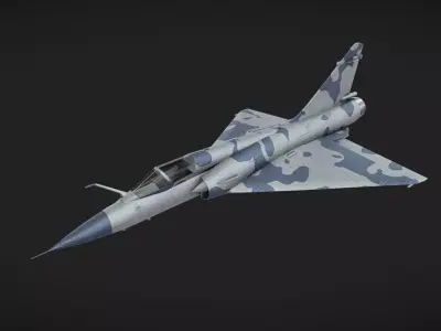 Mirage 2000 Low-poly 3D model