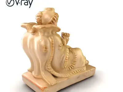 Ancient Statuette Sculpture Art Model Pack Low-poly 3D model