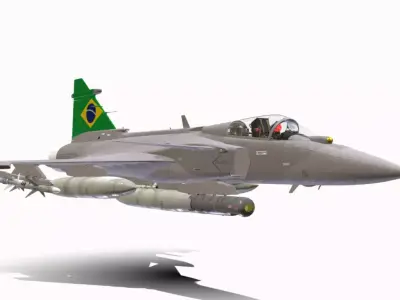 GRIPEN F39 E BR Low-poly 3D model