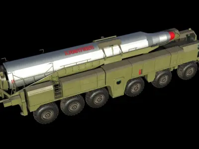 Musudan missile launcher 3D model purchase
