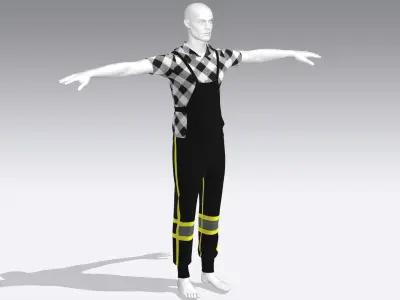 Worker Cloth Low-poly 3D model