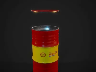 Barrels Shell helix PBR Low-poly 3D model