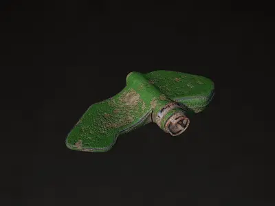 Green Petal explosive mine highpoly model 3D model