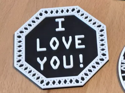 NerdCoaster I Love You - I Know Free 3D print model