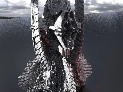 Dreadnaught Ship Wreck Spine 2 designs 3D model