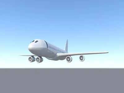 air bus plane Low-poly 3D model