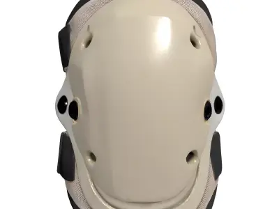 Tactical Military Combat Knee Pad Low-poly 3D model