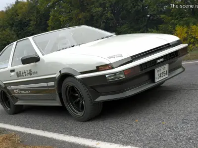  Toyota AE86 Trueno White 