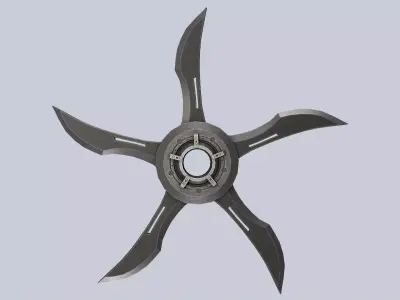 Scifi shuriken Low-poly 3D model
