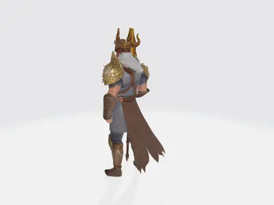 Odin Allfather Germanic Mythology Low-poly 3D model