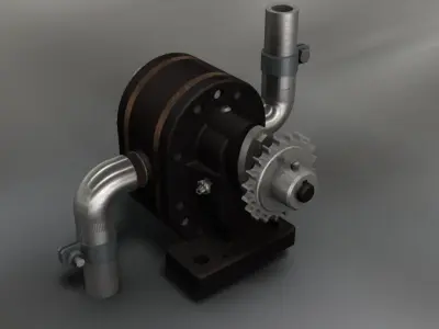 An oil pump Free 3D model