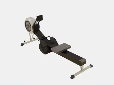 Rowing Machine - Indoor Rower - Gym Equipment Low-poly 3D model