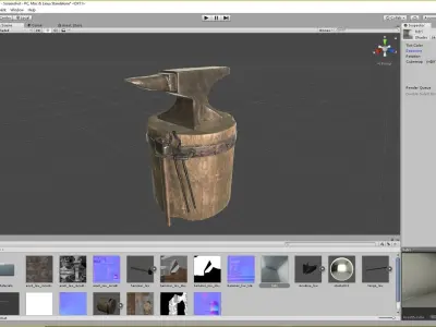 The blacksmith s set Low-poly 3D model