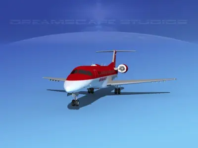 Embraer ERJ-135 New England Jet 3D model