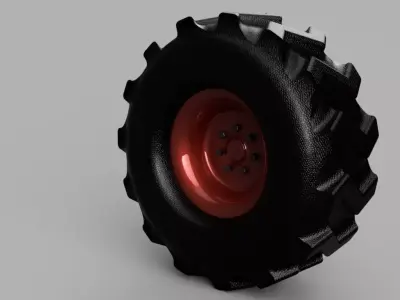 Wheel tractor 3D model purchase