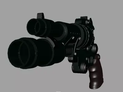 Sci - Fi Pistol Low-poly 3D model