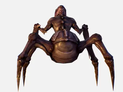 Arthropod Alien Hornbeam Bug Game Character Low-poly 3D model purchase