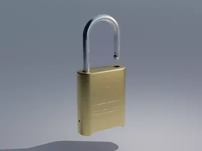 Lock 4K Realistic Low-poly 3D model