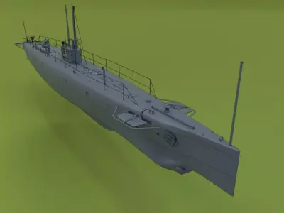 HMS S1 Low-poly 3D model