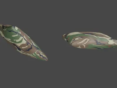 Military Pillow Designs Army Decorative Soldier Pillow Low-poly 3D model